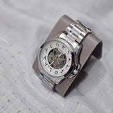 Fossil Automatic Skeleton Watch – Arabic Numerals Stainless Steel ME301 (Authentic)
