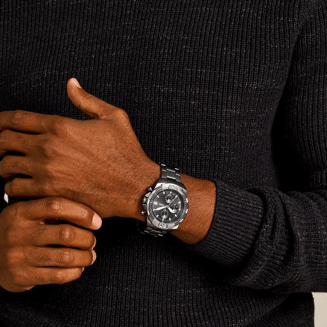 Bronson Chronograph Smoke Stainless Steel Watch